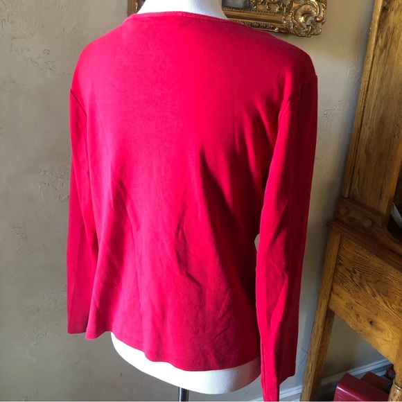 Red Long Sleeve Holiday Tee - Picture 3 of 8